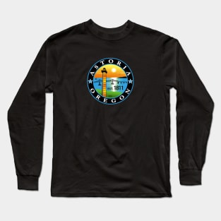 Astoria, Oregon Patch Long Sleeve T-Shirt